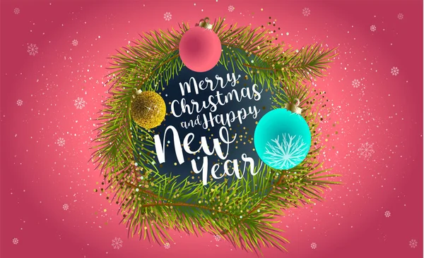 2018 Wesołych Świąt Szczęśliwego Nowego Roku Tło Dla Twoja Ulotka — Wektor stockowy