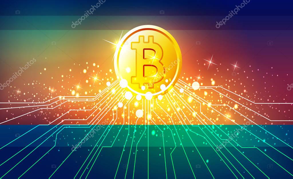 Bitcoin Banner Advertising : Bitcoin abstract background banner ( crypto , currency on ... : For advertisers, its work in same way as any other ads network works.