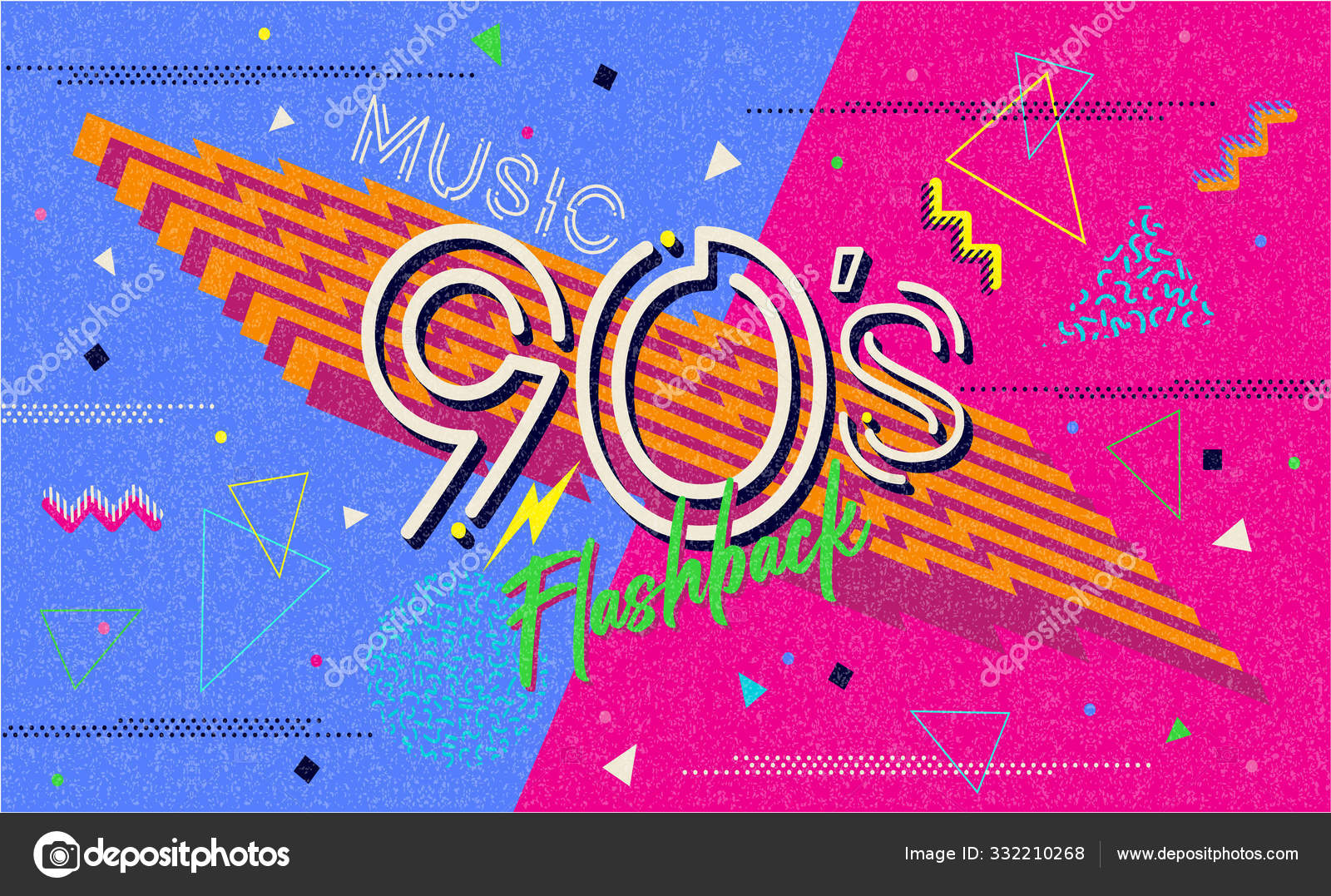 Estilo de música de dança retro de banner dos anos 80 imagem