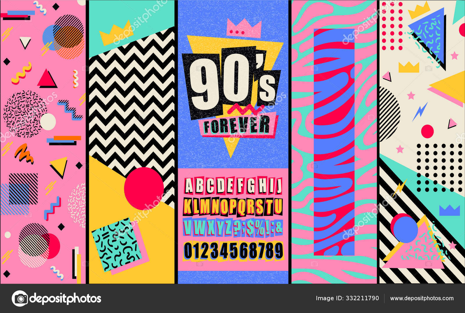 Estilo de música de dança retro de banner dos anos 80 imagem