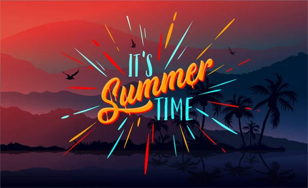 Summer Letní Čas Módní Textura Sezóna Povolání Víkend Prázdninové Logo — Stockový vektor