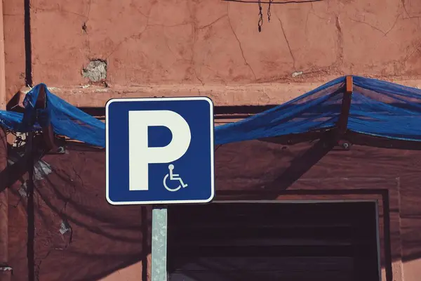 Feux Circulation Fauteuil Roulant Dans Rue Bilbao Espagne — Photo