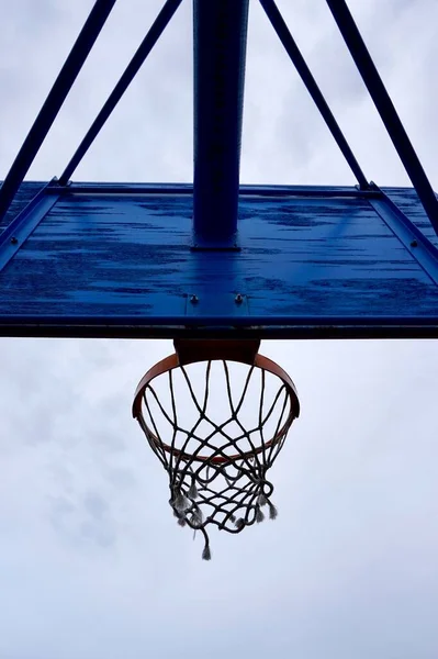 Pouliční Koš Městě Bilbao Španělsko Basketbalové Hřiště — Stock fotografie