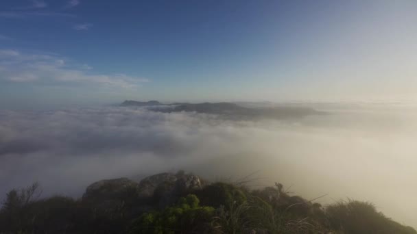 Sunset top view from capmans peak with clouds - 1080p slowmotion panning — Stock Video