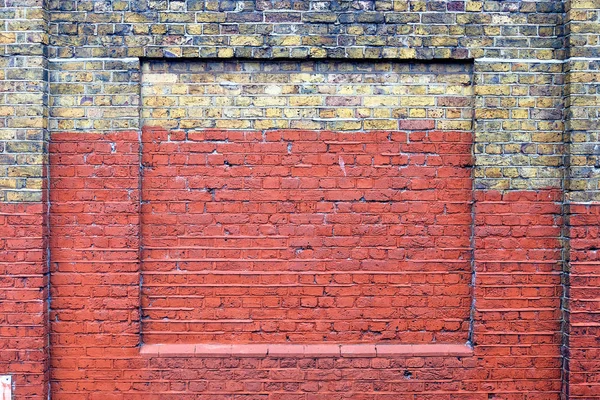 Vue Rapprochée Détaillée Sur Mur Briques Rouges Vieilli Altéré Haute — Photo