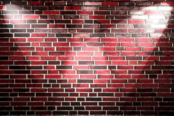 Beautiful Spotlights Shining Aged Weathered Brick Wall — Stock Photo, Image
