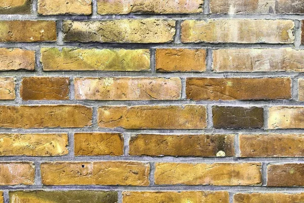 Красивые Старые Выветрившиеся Стены Желтого Кирпича Найденные Всей Европе Высоком — стоковое фото