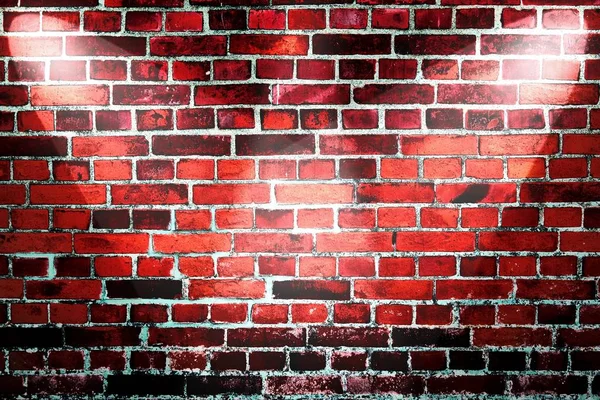 Proyectores Brillantes Que Brillan Una Pared Ladrillo Envejecido Envejecido — Foto de Stock