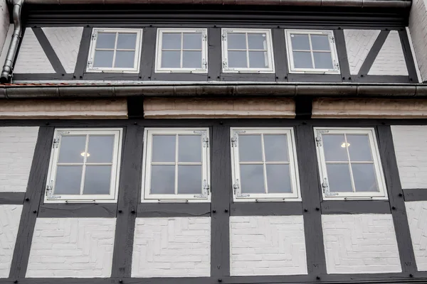 Belas Fachadas Edifícios Históricos Flensburg Norte Alemanha — Fotografia de Stock