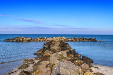 Almanya 'nın kuzeyindeki Baltık Denizi' nin güzel manzarası