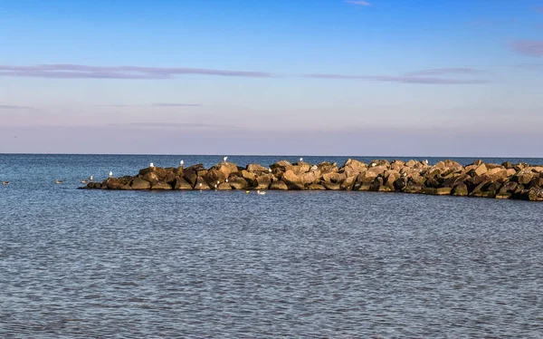 Bella Vista Sulle Spiagge Sabbiose Del Mar Baltico Una Giornata — Foto Stock