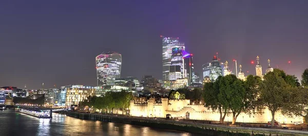 Londra Regno Unito Novembre 2019 Vista Notturna Sullo Skyline Londra — Foto Stock