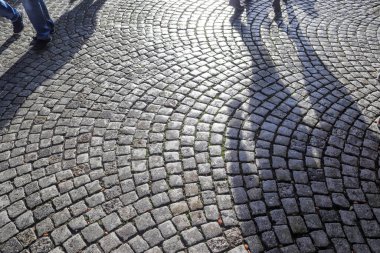 Yüksek çözünürlüklü kaldırımlarda ve kaldırımlarda detaylı yakın görüntü