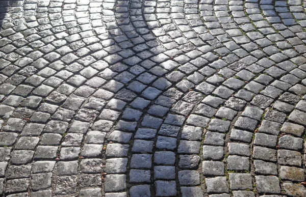 Detailed Close View Cobblestone Streets Trowalks High Resolution — стоковое фото