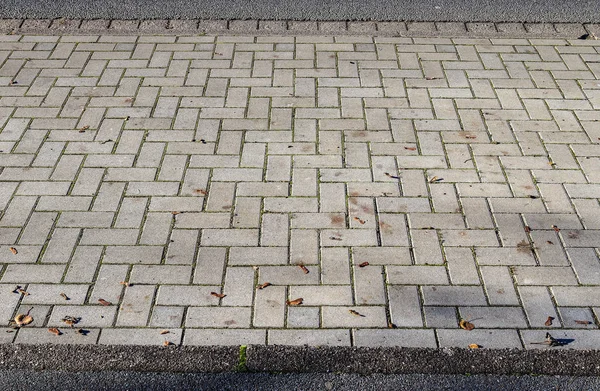 Detailní Pohled Zblízka Dlážděné Ulice Chodníky Vysokém Rozlišení — Stock fotografie