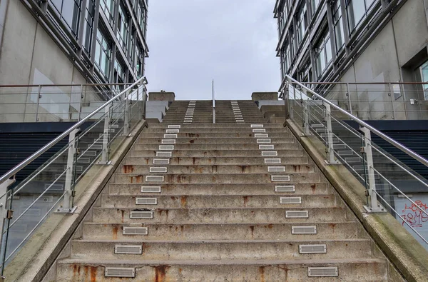 Diferentes Escalones Escaleras Encontradas Puerto Kiel — Foto de Stock