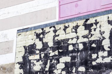 Tarihi binalardaki eski ve eski beton duvarların detaylı görüntüsü