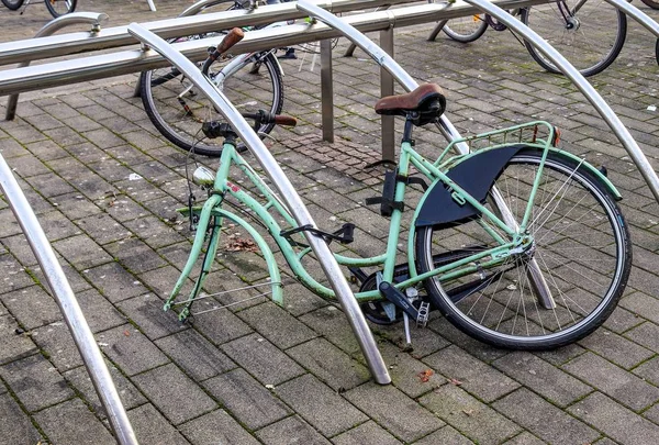 Schleswig Holstein Allemagne Janvier 2020 Vélos Sur Une Place Stationnement — Photo