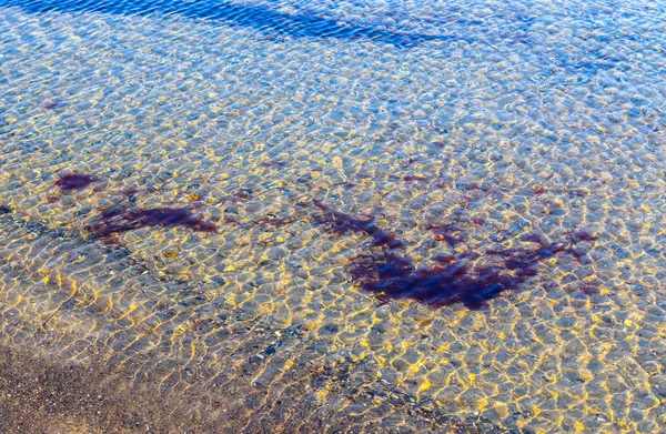 Vista Detalhada Sobre Superfícies Água Mar Baltico Com Ondas Reflexões — Fotografia de Stock