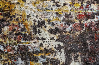 Eski ve yıpranmış tuğla duvarların harabe ve tarihi binaların detaylı görüntüsü