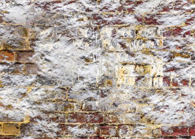 Tarihi binalardaki eski tuğla duvarların detaylı yakın görüntüsü