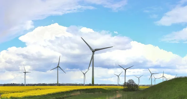 Detailpanorama Von Windparks Norddeutschland Nahe Der Nordsee — Stockfoto