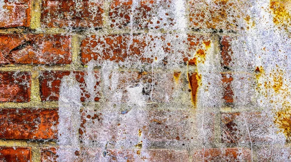 Detailed Close View Aged Weathered Brick Walls Ruins Historical Buildings — 스톡 사진