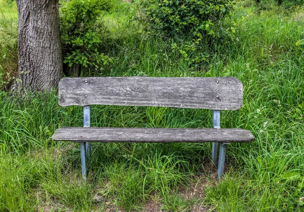 Isolated Old Bench Landscape Enviroment — Stock Photo, Image