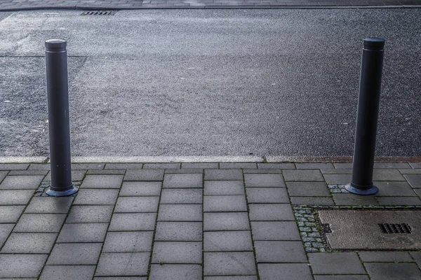 Avrupa Yollarının Asfaltında Beyaz Çizgiler Semboller — Stok fotoğraf
