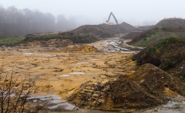 Etkin bir inşaat alanına yakın görüntü