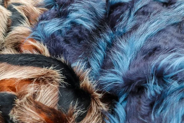 Färgglada Vikta Texturer Textil Och Tyg Närbild — Stockfoto