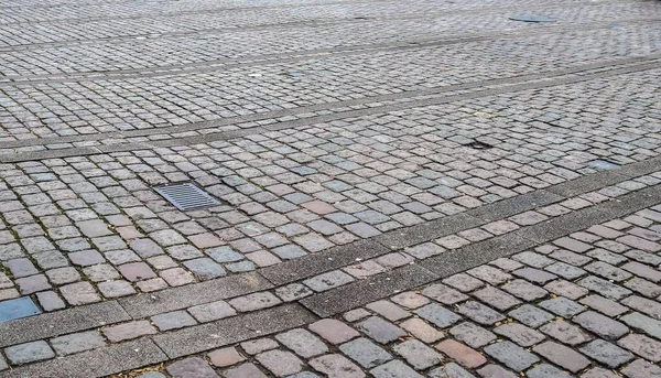 Detallado Cerca Viejos Caminos Adoquines Vintage Pasarelas — Foto de Stock