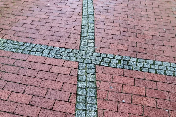 Detailed Close View Historic Cobblestone Streets Walkways Urban Areas Germany — Stock Photo, Image