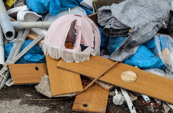 Umweltverschmutzung Einer Straße Gefunden Jemand Seinen Müll Abgeladen Hat — Stockfoto