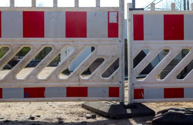 Avrupa 'da inşaat alanı bariyerine yakın görüş