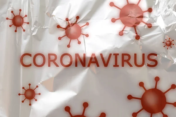 Illustrazione Dei Testi Covid Coronavirus Sfondo Bianco — Foto Stock