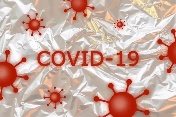 Illustratie Van Covid Coronavirus Teksten Een Witte Achtergrond — Stockfoto