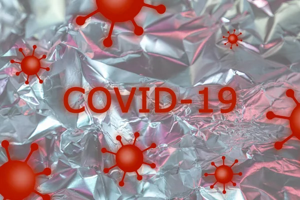 Illustratie Van Covid Coronavirus Teksten Een Witte Achtergrond — Stockfoto