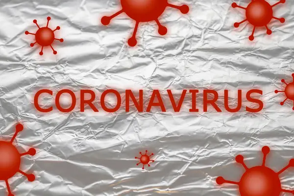 Illustrazione Dei Testi Covid Coronavirus Sfondo Bianco — Foto Stock
