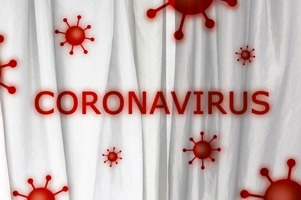 Ілюстрація Covid Coronavirus Текстів Білому Тлі — стокове фото