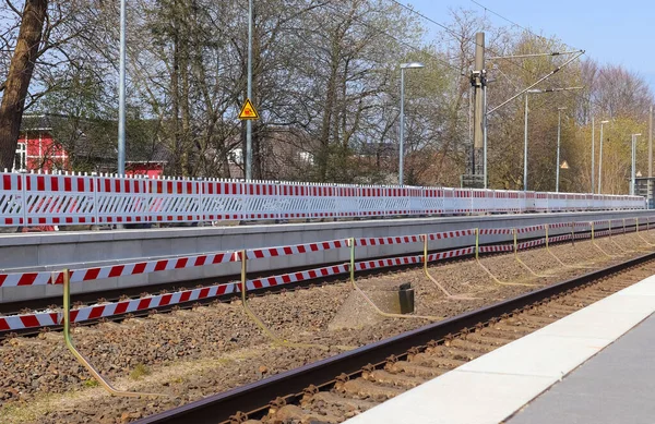 Binari Ferroviari Una Prospettiva Che Trova Europa — Foto Stock