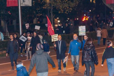 Madrid, İspanya, 06122019 Madrid iklim yürüyüşü