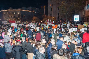 Madrid, İspanya, 06122019 Madrid iklim yürüyüşü