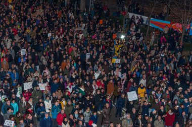 Madrid, İspanya, 06122019 Madrid iklim yürüyüşü