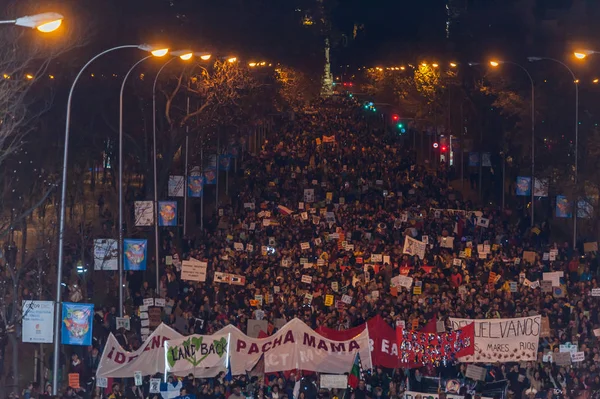 Μαδρίτη, Ισπανία, 06122019 Πορεία διαμαρτυρίας για το κλίμα στη Μαδρίτη — Φωτογραφία Αρχείου