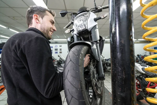 Reparaciones Mecánicas Motocicletas Taller — Foto de Stock