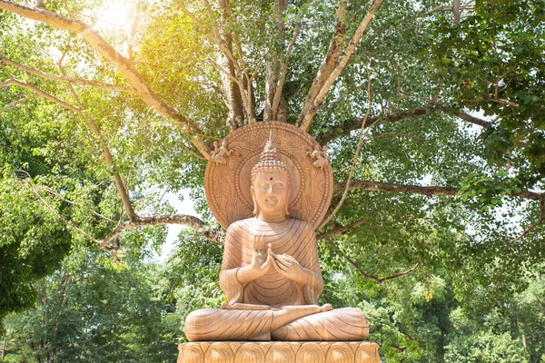 Magha Asanha Visakha Puja Ημέρα, πέτρα Buddha — Φωτογραφία Αρχείου