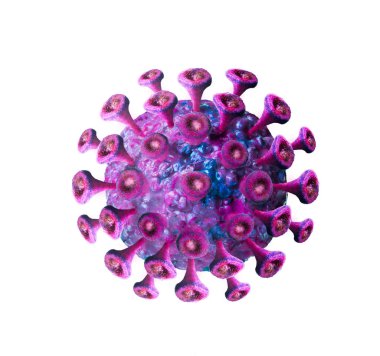 Coronavirus 2019-nCov romanı Coronavirus konsepti grip salgını ve koronavirüs gribi salgını için sorumludur. Beyaz Arkaplanda izole edilmiş