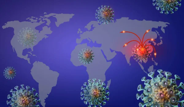 Coronavirus 2019 Ncov Nieuw Coronavirus Concept Verantwoordelijk Voor Griepuitbraak Coronavirussen — Stockfoto