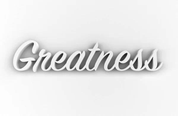 Greatness Generated Text Isolated White Background — Stock Photo, Image